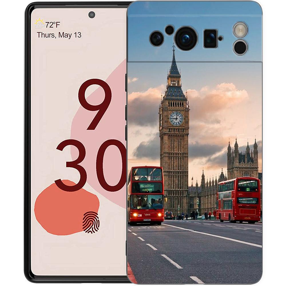 

National Flag RU FR UK Phone Case For Google Pixel 9 8 7 6 Pro XL 8A 6A 7A 5G Soft Shockproof TPU Black Cover Fundas Pixel 7 Pro