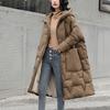 Winter Women Oversize Long Down Jacket Hooded Thick Warm Casual Pocket Parkas Snow Coat
