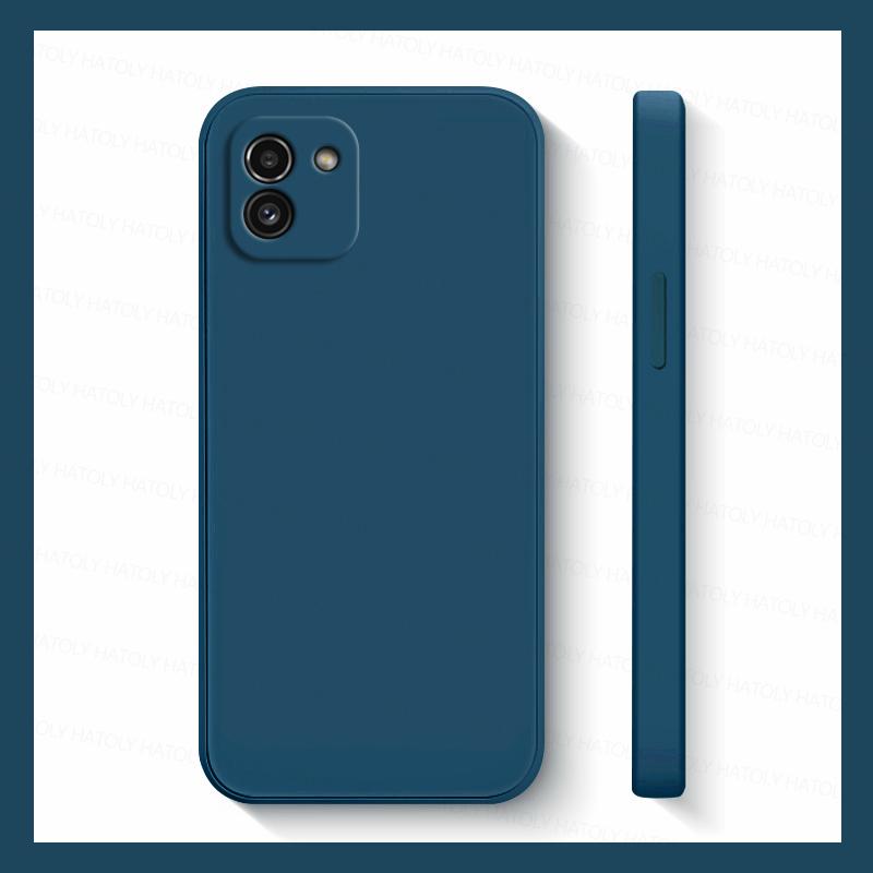 

Чохол для Samsung Galaxy A03 Samsung A03S A12 A13 A53 A52 M52 M32 A03 Core Cover Liquid Silicon Shockproof Back Cover Samsung A03 A03S синій