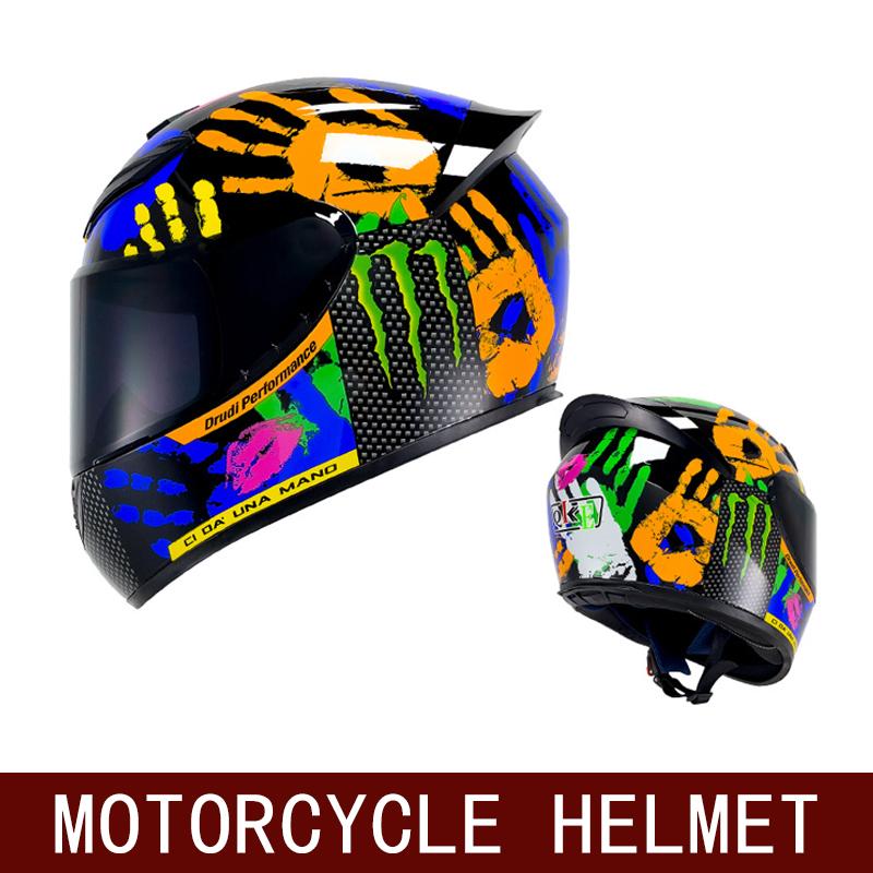

Motorcycle helmet retro personality motorcycle full helmet men and women cruise four seasons universal summer national tide helm L