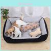 Luxurious Large Pet Dog Cat Bed With Soft Plush Cushion And Warm Kennel Mat Blanket
