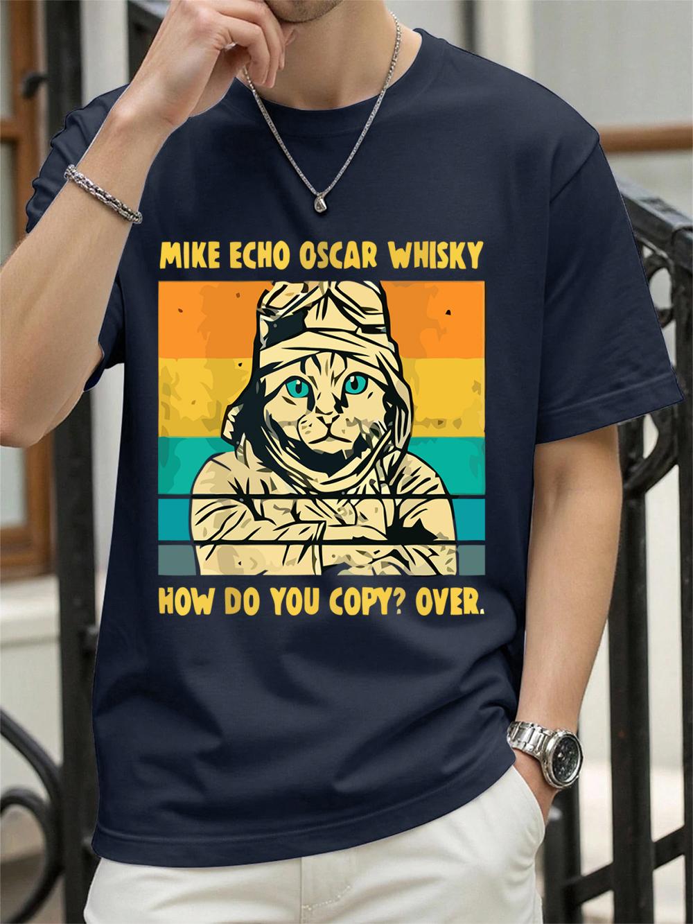 

Make Echo Oscar Whisky Prints TShirt Women Cotton Summer Tops Oversized Soft ONeck Short Sleeve T Shirts Casual Woman Clothes 4XL