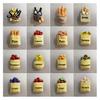 3D Simulated Food Magnet Refrigerator Resin Fruit Bread Fridge Ornament Home Kitchen Office Whiteboard Locker Magnetic Decoration