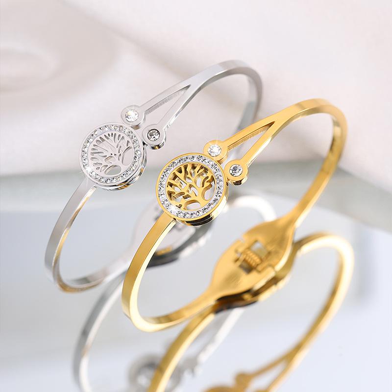 Women's Simple Tree of Life Temperament Elegant Versatile Light Luxury Ing Bracelet