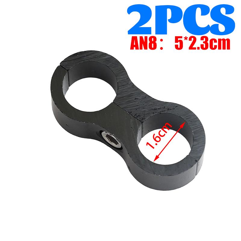 Universal Fuel Line Clamp AN6 AN8 AN10 Hose Separator Billet Aluminum Finisher for Braided Oil Gas Water Pipe Car Accessories