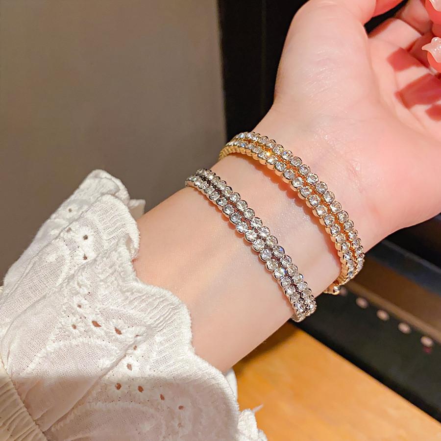 Light Luxury Alphabet Bracelet Copper Plated For Women Fashion Casual Jewelry