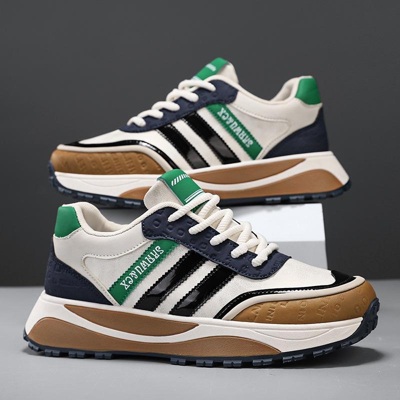 

Повседневная спортивная обувь для подростков и студентов, весенняя мужская обувь 2025 года, новые универсальные мужские туфли Harajuku Forrest Gump Tide на толстой подошве 44