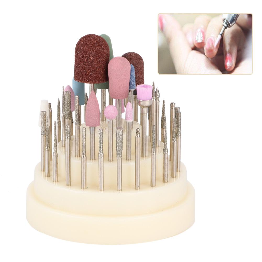 45pcs Nail Drill Bits File Grinding Head Set Electric Manicure Pedicure Nail Art Tools