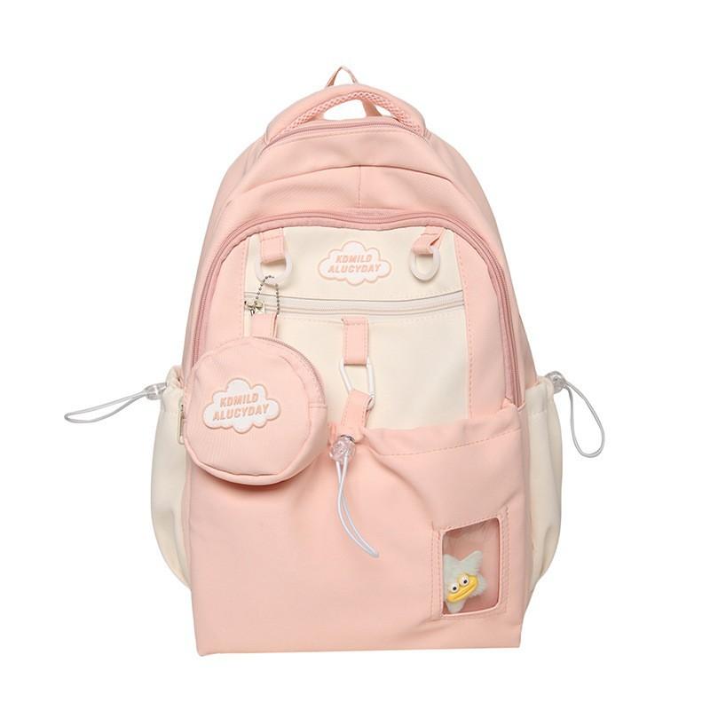 High-value Soft Girl Girl Backpack Small Ins Mini Small Bag Female College Student Spring Outing Two-piece Backpack