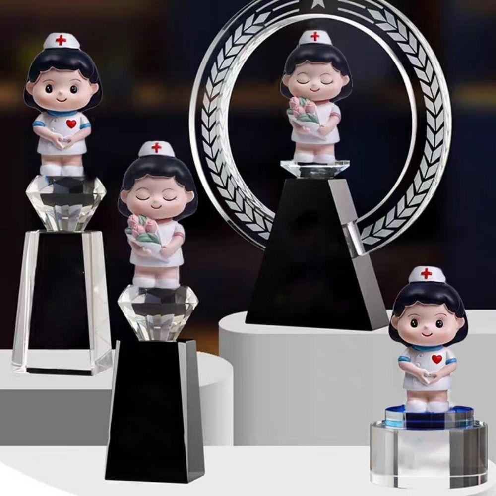 DlY Landscaping White Nurse Figurine Cartoon Nurse Baking Ornaments Funny Doctor Model  Home Decor