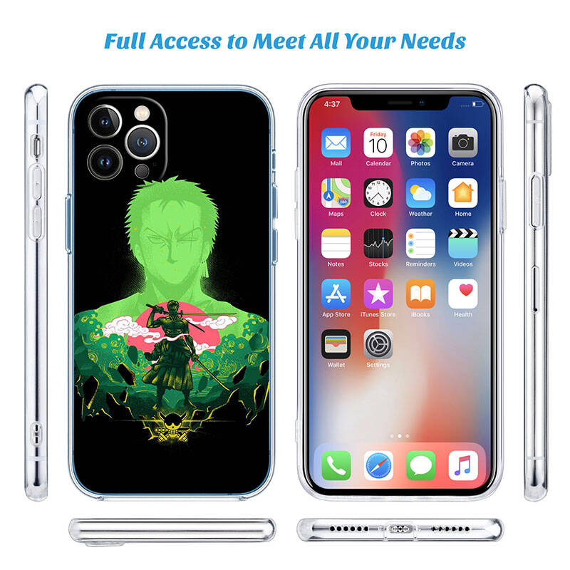 MH125 One Piece Zoro Case for Motorola E7 G6 G7 G8 G9 Plus Power Play G10 G20 G04 E30 E40 E22 E20 E13 E15 G22 G23 G05 G75 G35 G55