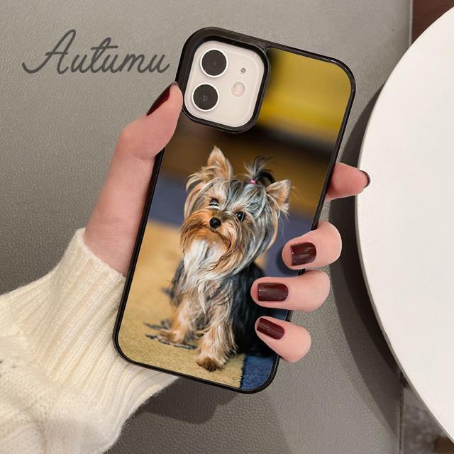 Yorkshire Terrier Dog Puppy Phone Case for iPhone 11 12 13 14 Pro Max Mini X XR XS SE 2020 6 7 8 Plus Samsung S21 S22 Shell