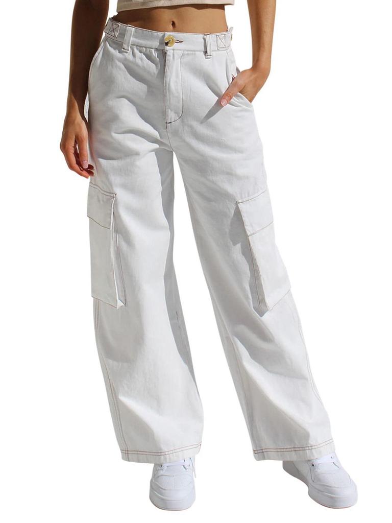 Women's Multi-pocket Workwear Denim Jeans - European and American Style