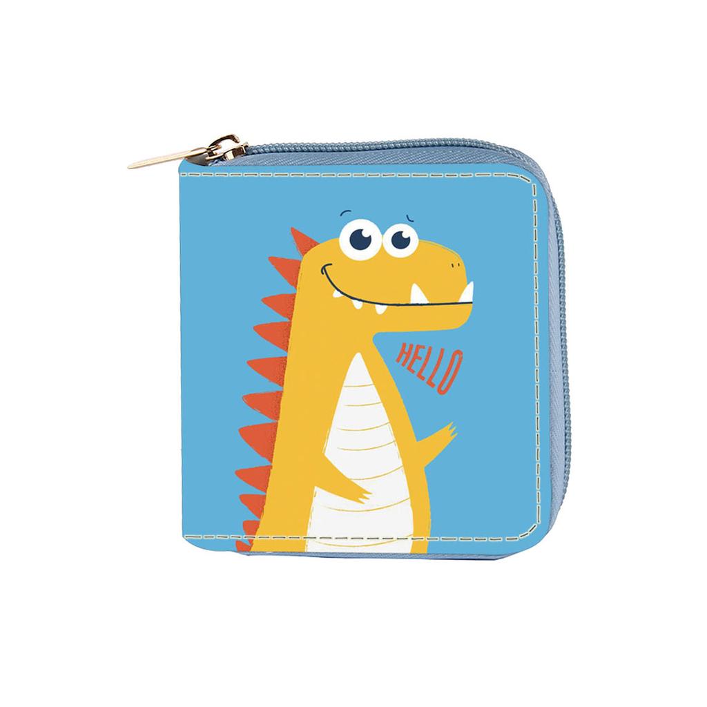 Short dinosaur zipper small wallet, children's bag wallet clutch bag