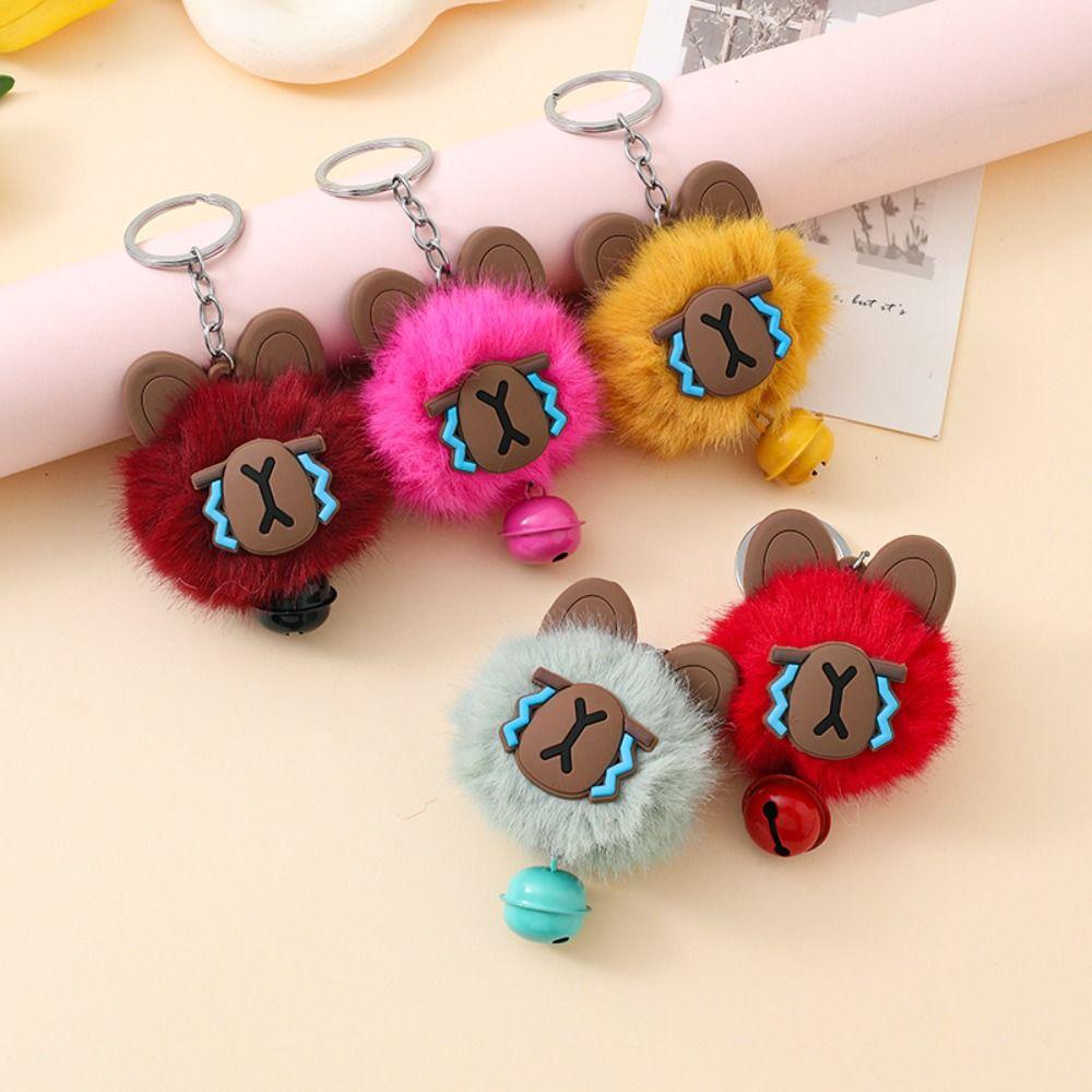 

Rabbit Fur Bunny Key Ring Panda Fluffy Capybara Pendant Capybara Fur Keychain Jewelry Gifts style C