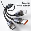 MCDODO CA-7260 1.2m USB A + USB C to USB C + Lightning + Micro Fast Charging Cable with Indicator Light