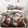 New Style Duvet Cover Christmas Santa Elk Hd Printing One Quilt Cover Two Pillowcases Single Double Bed Queen King Room Decor