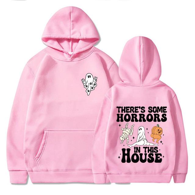 There's Some Horrors In This House Hoodies Mann Frau Halloween Kürbis Geist Sweatshirts Geschenk Tops
