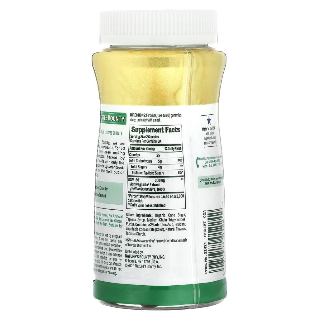 Nature'S Bounty, Ashwagandha, Mixed Berry, 60 Gummies (150Mg per Gummi)