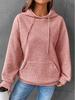 Women's 2023 Loose Pullover Hoodie with Kangaroo Pocket, Long Sleeve, Drawstring, Drop Shoulder