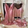 European-Style Silk Imitation Backless Slip Dress - Women's Summer Nightgown