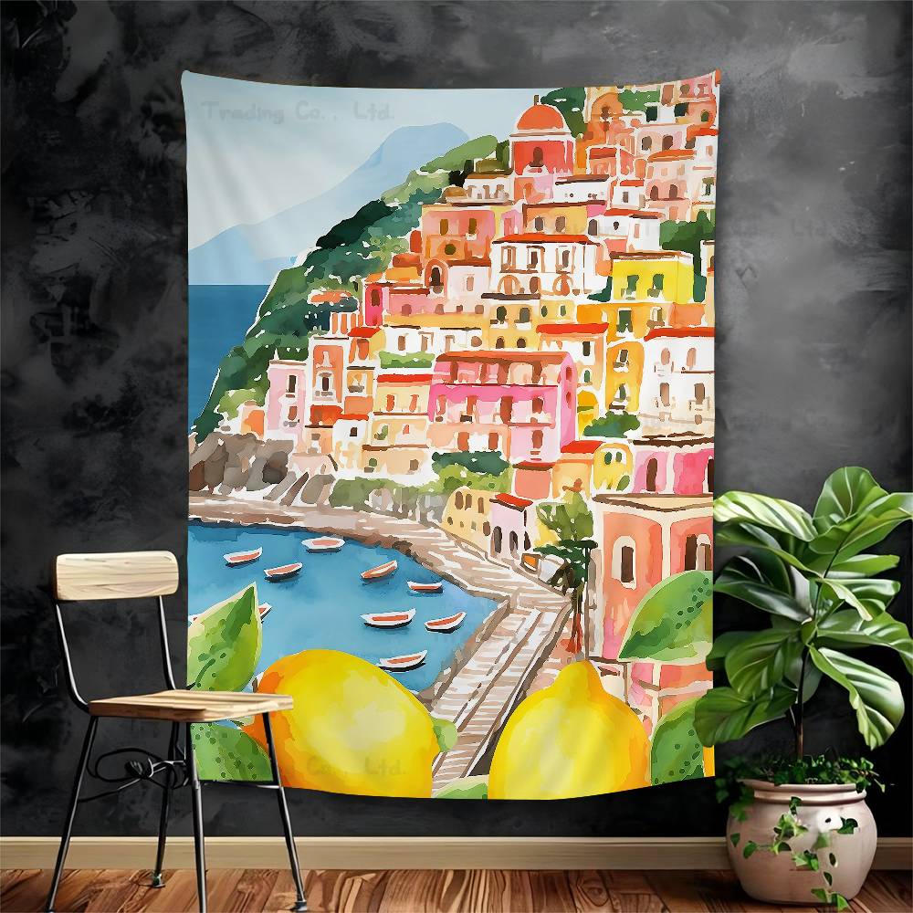 La Dolce Vita Lemon Hanging Bohemian Tapestry Indian Buddha Wall Decoration Witchcraft Bohemian Hippie Cheap Hippie Wall Hanging