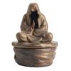 Ceramic No Face Buddha Meditation Incense Burner Backflow Monk Incense Holder Office Sculpture Decoration Incense Burner