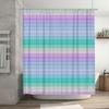 Modern Watercolor Bath Curtains Set Pastel Colors, Shower Decor For Bathroom, Easy Install Hook Rings Various Sizes Available