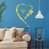 LOVE Heart Mirror Wall Stickers Self Adhesive DIY Acrylic Mirror Stickers for TV Background Bedroom Wall Art Home Decoration