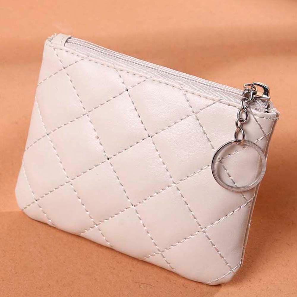 Ladies With Zipper Gift PU Leather Card Case Money clips Key Wallets Women Coin purse Mini Coin Bag