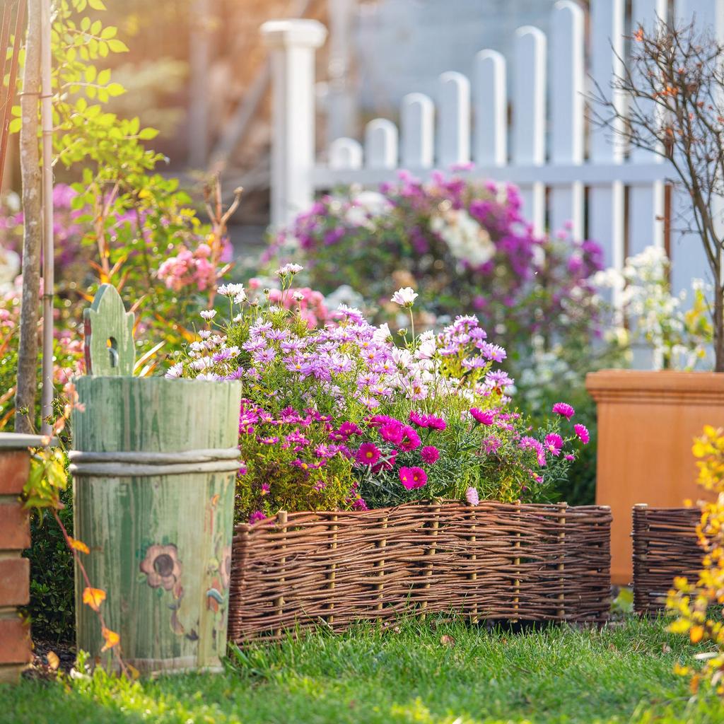 KADAX Wicker Palisade Fence Fence Edging