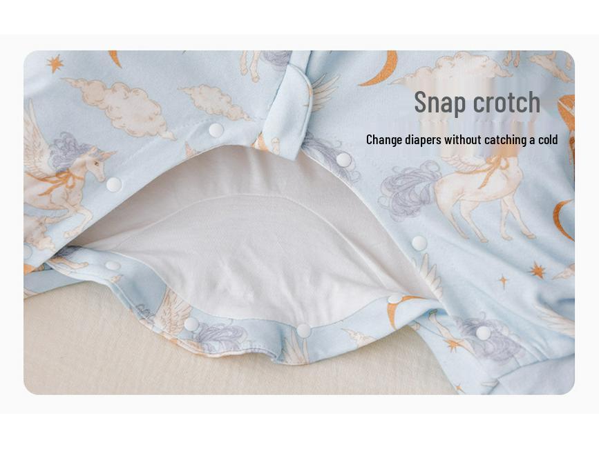 Baby A-Class Split-Leg Sleeping Bag - Spring/Autumn Cotton Jumpsuit Pajamas, Anti-Kick Design, Four Seasons Style