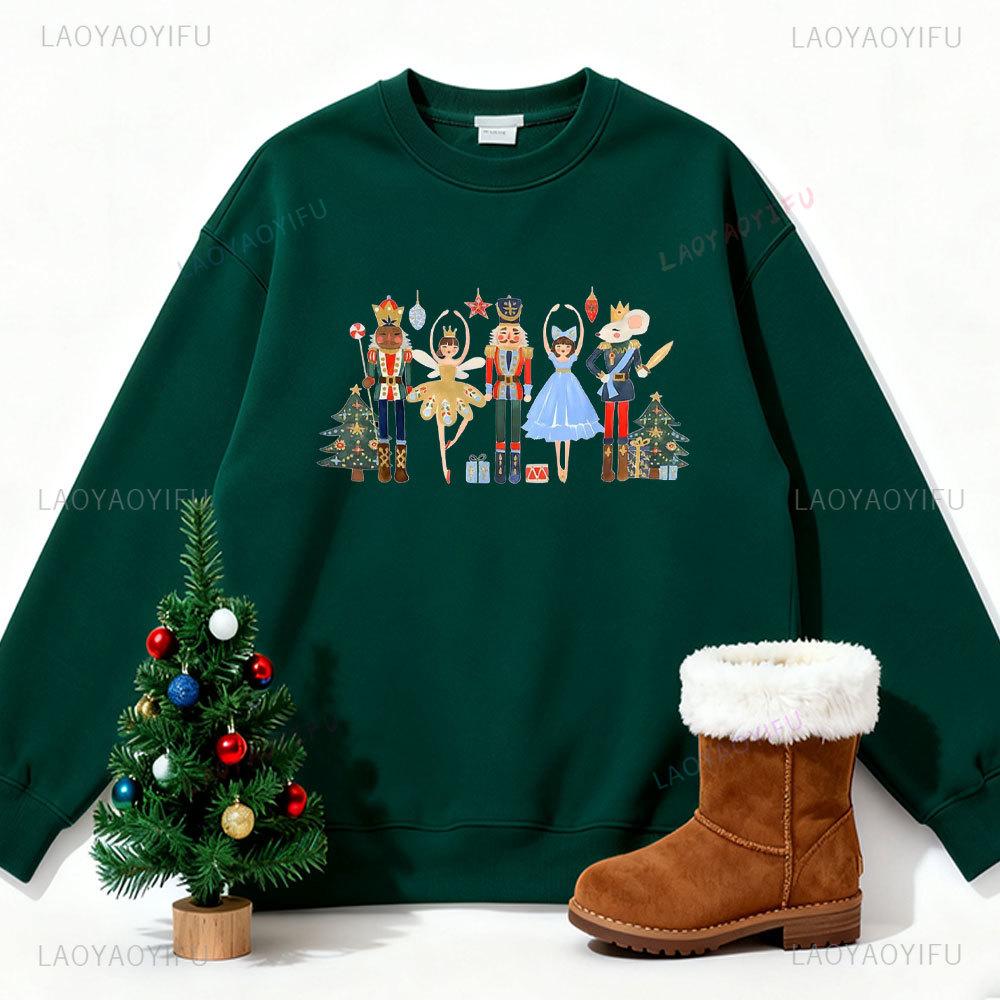 

Рождественский Щелкунчик Y2k Одежда Рождественский Свитшот Балет Щелкунчик Новинка Толстовки и Свитшоты Свитер для Вечеринки Женские Топы XL