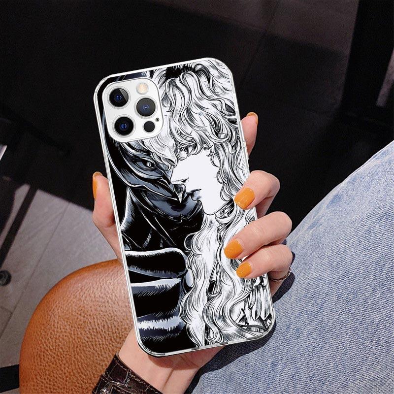 Black White G-Guts B-Berserks Phone Case For iPhone 13 12 Mini 11 Pro Max XS XR X SE 7 8 Plus 5S 5 6S 6 Gift Print Cover Fundas