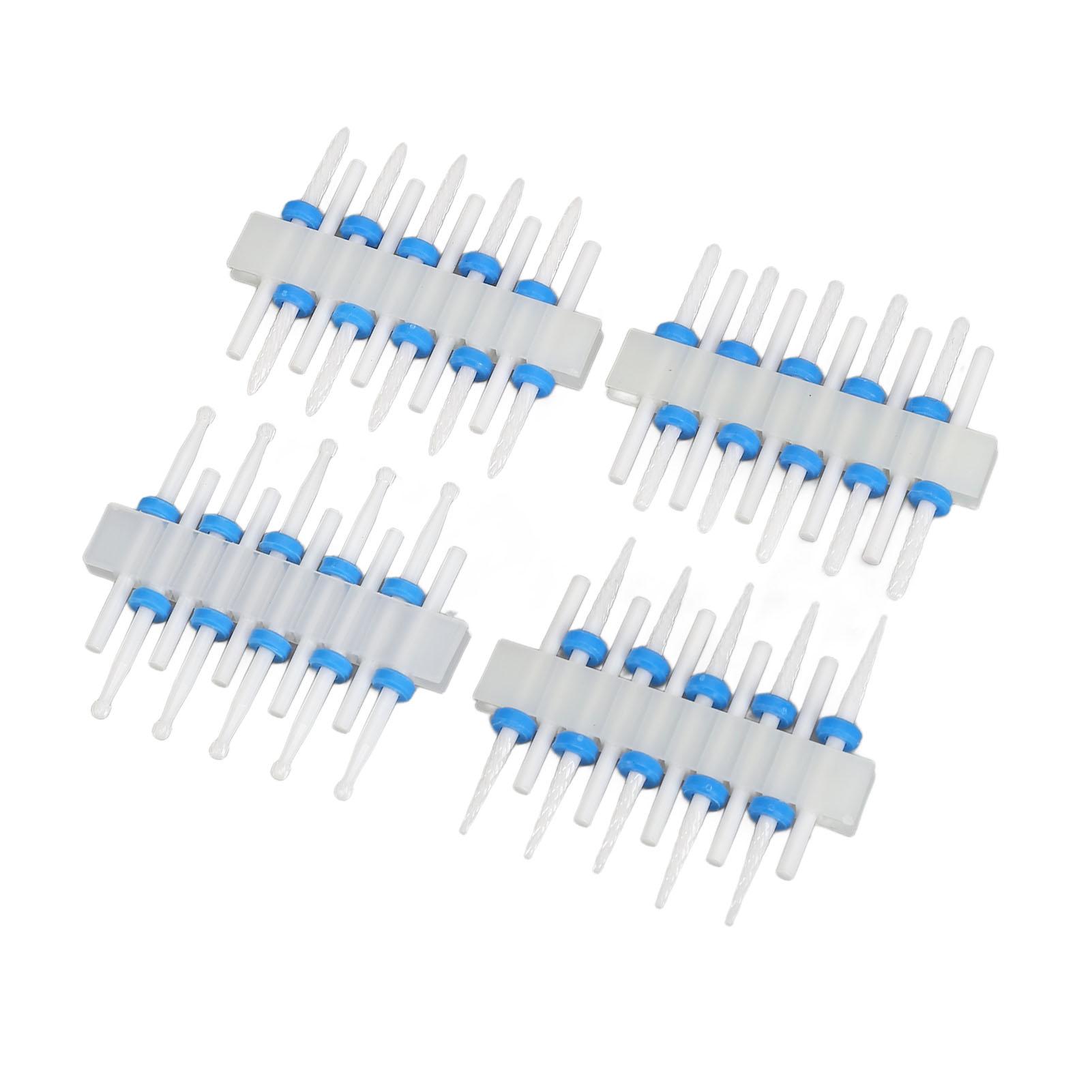 

40 шт. набор насадок для ногтей с держателем, керамическая шлифовальная головка, набор насадок для полировки для маникюрши