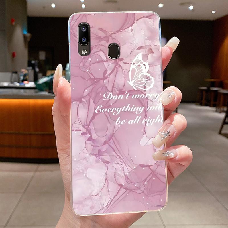 For Samsung Galaxy A40 A20e Casing Clear Fashion Butterfly Flower Protective Silicone Soft Case For Samsung A40 A20e Cover Shell