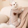 Simple Sticker Quilting Cotton Puppy Four-legged Clothes Cute Wind Bear Autumn and Winter Warm Small Dog Pet Cat Clothes