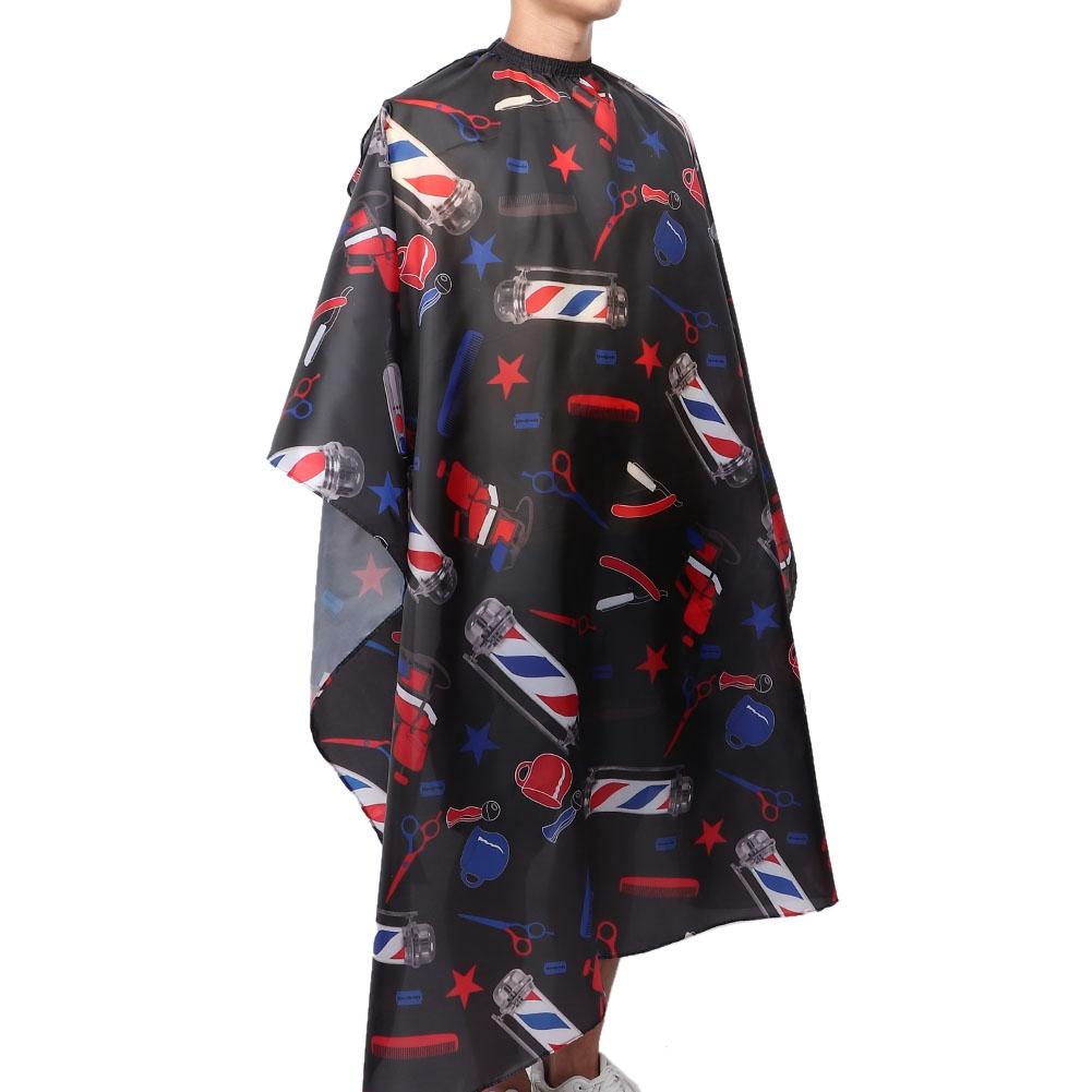 Fashionable Barber Shop Hairdressing Cape Hair Cutting Apron Hair Beauty Tool 160x140cm (Black)