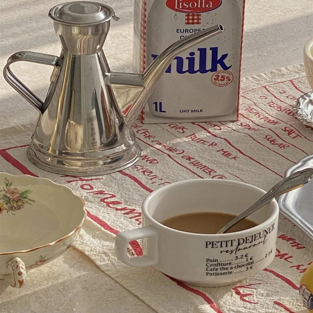 Korean Style Table Napkin Cloth French Printing Baking Cloth Kitchen Desktop Mat Dining Table