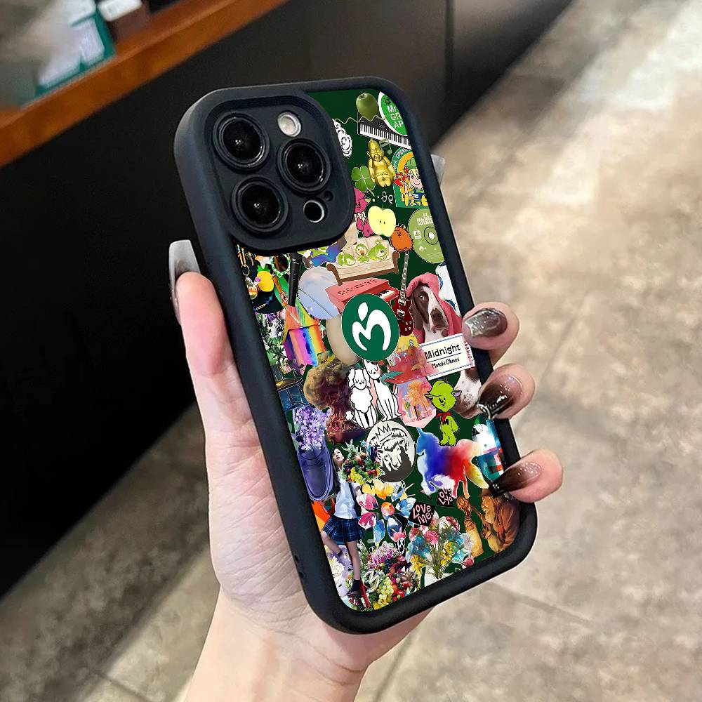 

MGA M-Mrs GREEN APPLE Lilac Phone Case For iPhone 17,16,15,14,13,12,11,Pro,Max,Plus,X,XS,SE4,E,Mini Black Thickened border Case iPhone 13 ProMax