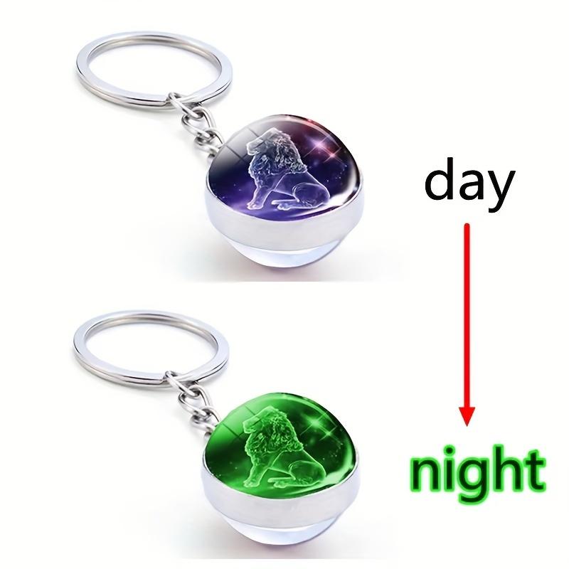 Double-sided Twelve Constellation Luminous Keychain