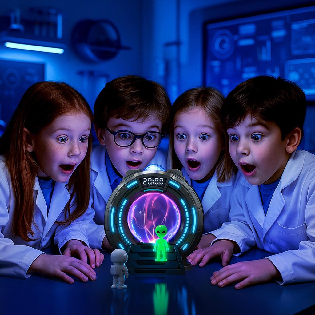 The Portal Is Shaped With Flowing Light Projection, Featuring Timing And 8 Kinds Of Noise