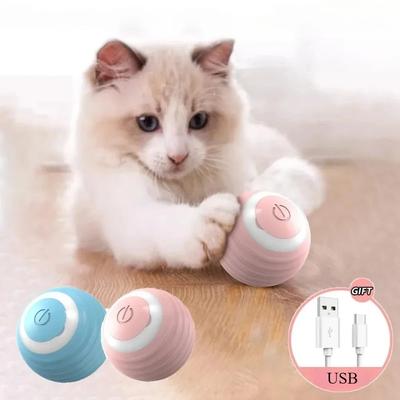 Interactive Cats Toy Ball 360° Automatic Rotating Rolling Ball With USB Charging Function Suitable for Kittens Toys Supplies Pet