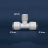 3/8" 1/4" Tube Reducing Tee 3 Ways Food Grade POM Quick Fitting Connector For Aquarium RO Water Filter Reverse Osmosis System