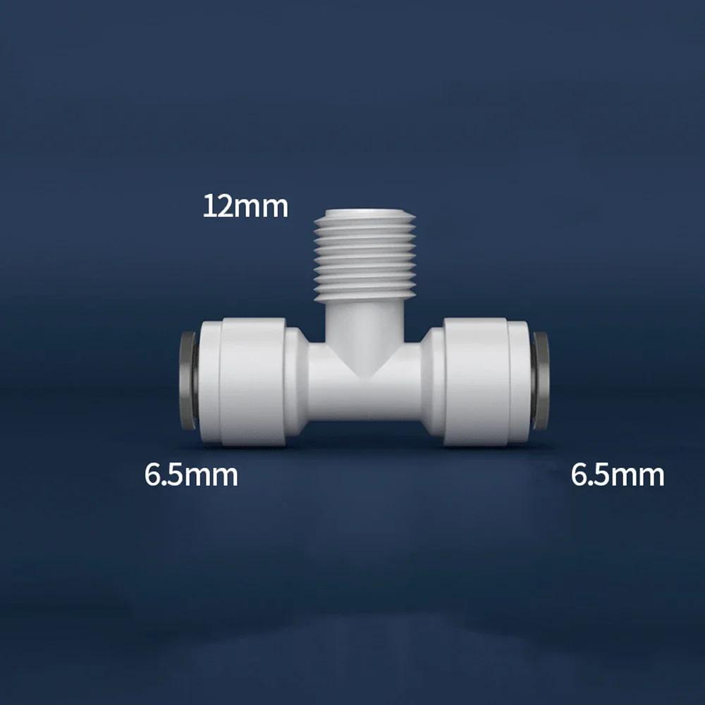 3/8" 1/4" Tube Reducing Tee 3 Ways Food Grade POM Quick Fitting Connector For Aquarium RO Water Filter Reverse Osmosis System