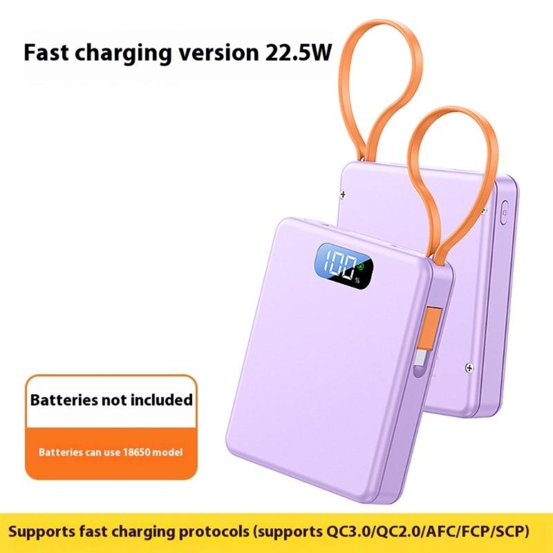 4x18650 Power Battery Storage Case Removable Color Shell Multiple Protections Power Rack Not Need Solder