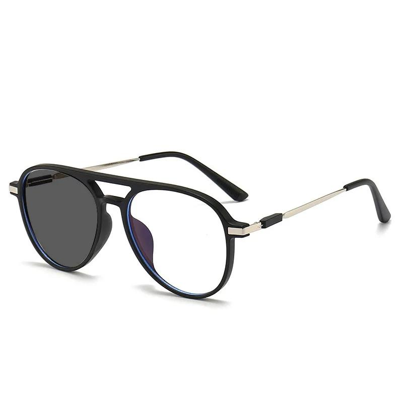 Anti Blue Light Toad Frame Photochromic Myopia Glasses Fashion Trend Near Sight Eyeglasses Lady and Gentleman 0 To -4.0