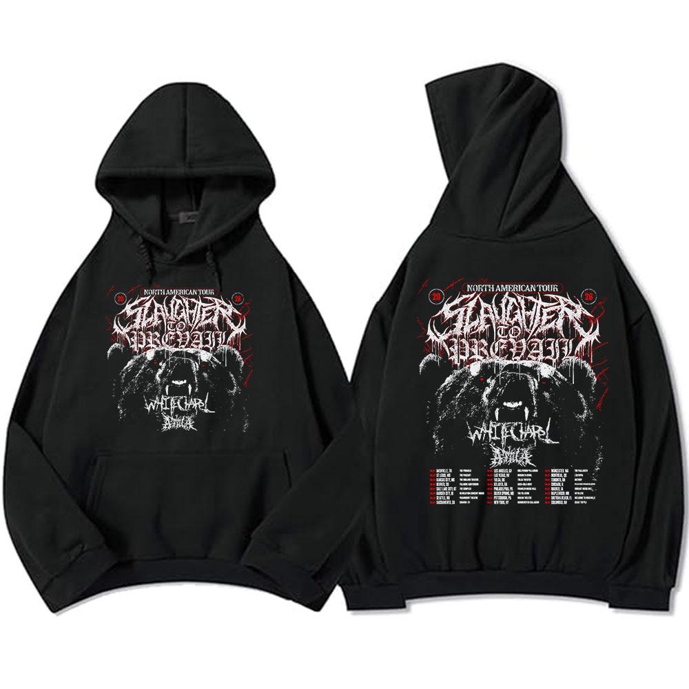 Les Sweat-shirts Grizzly Winter Tour 2026 SLAUGHTER TO PREVAIL Band Graphic Sweatshirts Heavy Mental Streetwear Vêtements Unisexe