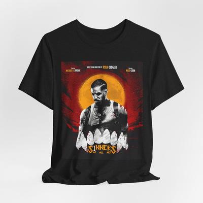 T-shirt Unisex We All Are Sinners – Maglietta Grafica Vintage Grintosa per l'Uso Quotidiano