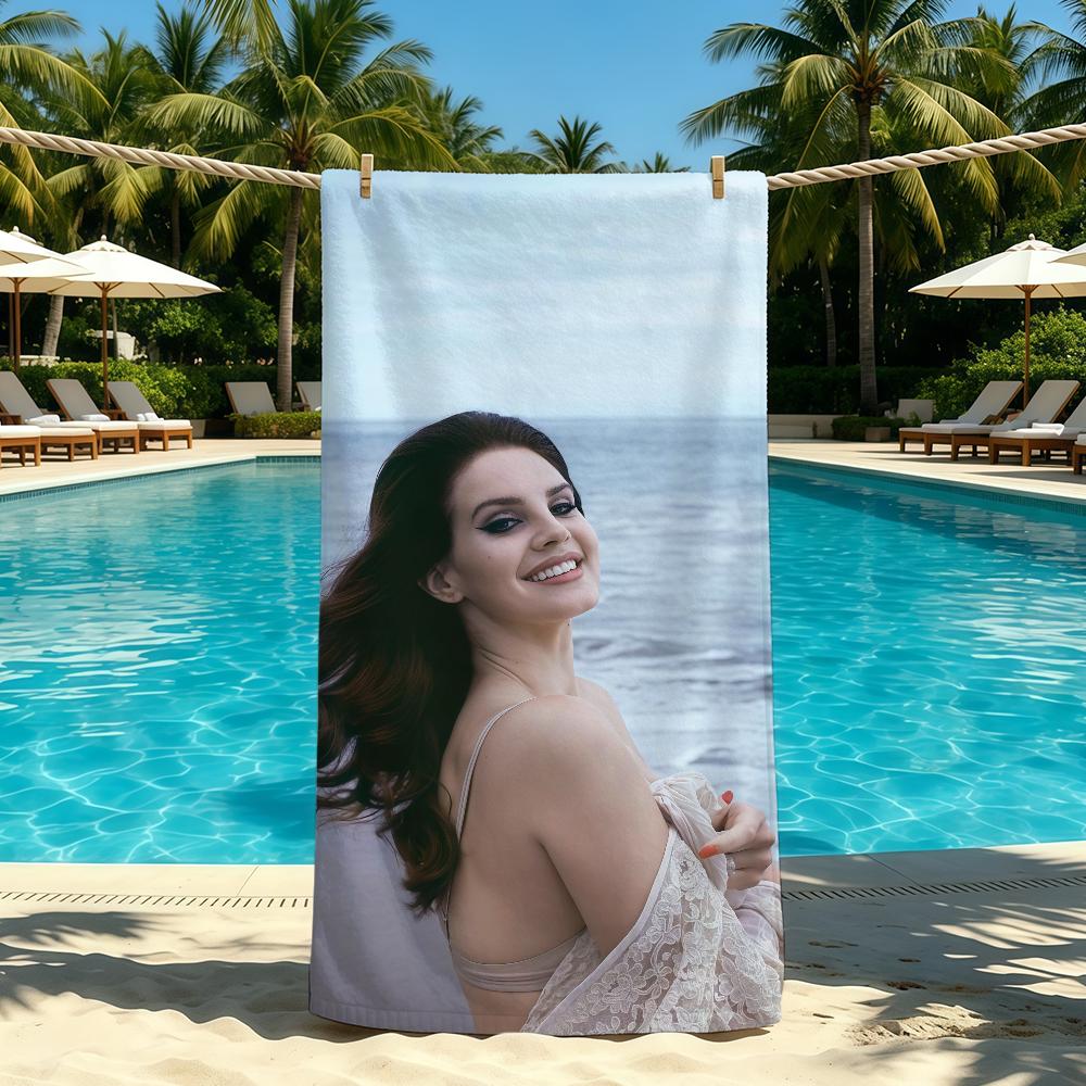 Zanger L-Lana D-Del R-Rey Handdoek Voor Buitenkampen Strandhanddoek Super Absorberend Sneldrogend Zomerhanddoek STJ70x140CM